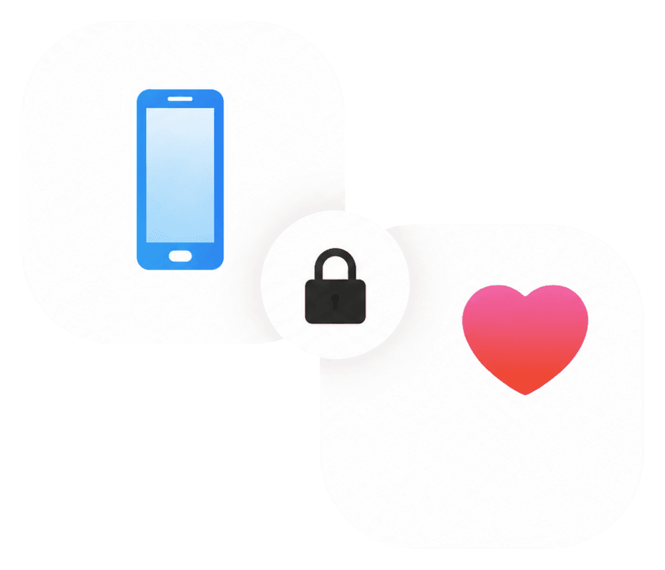 Your health data stays on your device